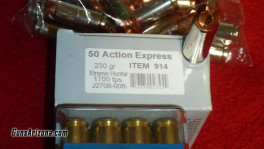 ammo 50A&E underwood 40 rds + Buffalo Bore 20 rds  use