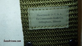 knife ek commando green sheath mfg label use
