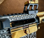 24k Gold, Engraved, & Sceleyonized AR in 5.56.