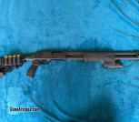 Mossberg 590 12ga home defense shotgun w/ light & telescopic stock