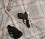 Kahr CM9 with holster. 