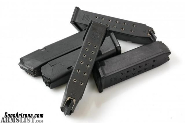  6-Factory OEM Glock 15rd Magazines for the 22/23/27/35