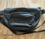 FANNY PACK W/ SPEED ZIPPER Interior Holster System Soft Black Leather Like New