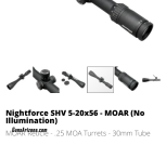 Nightforce SHV 5-20x56 - MOAR (No Illumination)