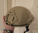 Size L Ballistic helmet with chin straps, padding, etc