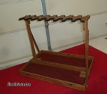 GUN SHOW RIFLE RACK OAK.. 16 SPACE