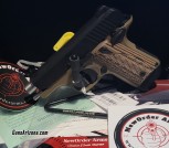 Kimber Micro Night Sights Desert Tan G-10 Grips 380Auto Soft case