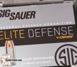 2 BOXES SIG Sauer 9 MM, 124 GR, Elite V-Crown, JHP ELITE DEFENSE  9 MM LUGER   METAL JACKET 
