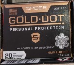 Gold Dot Hollow Point 9mm Luger Ammo