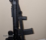 Delton AR-15 with lots of add-ons 