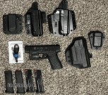 Glock 48 9mm Bundle with Laser/Flashlight, 4 Mags, and Holsters