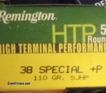 45 ACP 230GR HydraShok JHP - Remington HTP 110GR 38SPL +P JHP - Winchester Defense 125GR +P JHP