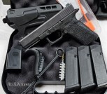 Upgraded Glock 17 Package w/ Stippled Frame, Grip Enhancer, 3 mags + More