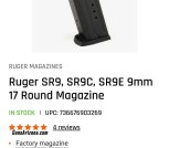 Ruger sr9 magazine 