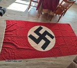 HUGE Nazi Germany WWII Flag Red & White Swaztika 114x58 WW2 Official Banner