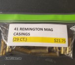 41 REMINGTON MAG CASINGS (29 COUNT)