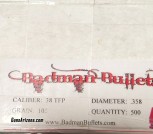 POLYMER COATED LED BULLETS 38 TFP, DIAMETER .358, 105 GRAIN (500 COUNT)