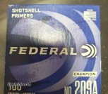 100 FEDERAL CHAMPION SHOTSHELL PRIMERS #209A