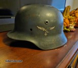 WWII M40 Luftwaffe Helmet German Eagle Nazi Size 68