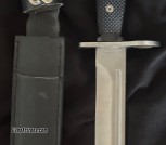 14” Bayonet Stainless Steel Black Handle With Sheath