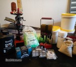 Complete 12ga Trap/Skeet Reloading Estate Lot - MEC 76R, 100lbs Shot, Primers, Clay Dot