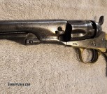 Colt 1862 Police and Pocket Navy, 4.5” round barrel, .36 caliber, half-fluted cylinder, all numbers matching, manuf. in 1863, 163-year-old shootable antique!