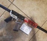 AR15 ARP .223 5.56 7' Red Hand Rail Pistol
