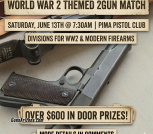 World War 2 2-Gun Match June 13, Modern Guns Welcome