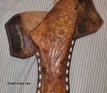 Custom hand tooled leather holster