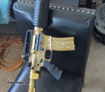 Colt AR15 gold plated and engraved