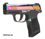 SIG SAUER P365 380ACP RAINBOW FINISH 1 15, 1-12 AND 3-10 round magazines. Optic Ready, X ray night sights.  Can include Streamlight TLR6 light/laser combo.