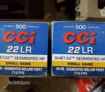 1000rds of .22lr CCI Quiet-22 40-grain Segmented Hollow Point (HP)