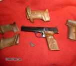 SMITH & WESSON MODEL 41 .22LR + PARTS; EXTRA GRIPS, REAR SIGHT