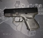 LNIB Glock 26 Gen 5 (V) with installed Glock night sights, 8 mags, and Remora leather lined holster