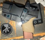 BLACK GLOCK 43 ROUNDED IWB LH HOLSTER 