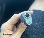 9mm pistol barrel with a screw-on compensator