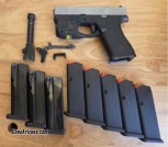 Glock 43x Regular and Threaded Barre, 8 Mags, Laser/Light & Upgrades.