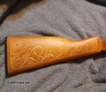 Ak47 engraved wood