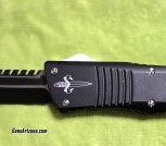 Microtech Combat Troodon Tactical AUTO OTF (clone), 3.74' Black D2 Hellhound Blade, Aviation Aluminum Handles, BNIB