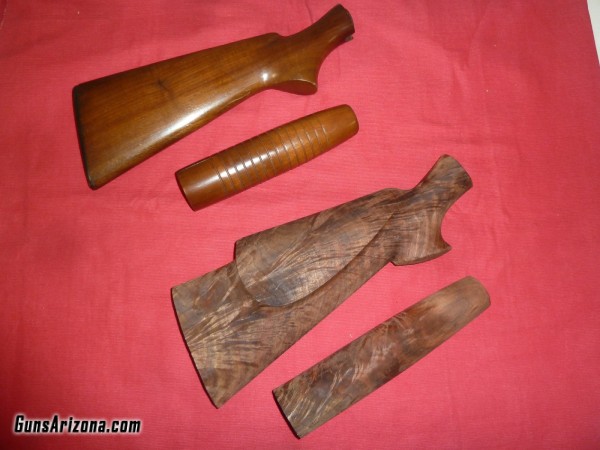 WIN MODEL 12 WOOD  12GA Left Hand TRAP & 20GA STANDARD SETS