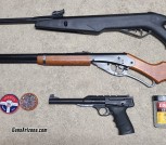 Gamo Shadow Whisper, Red Ryder, Browning Buck Mark pellet guns