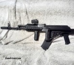 AK-74 (5.45x39) sidefolder, Romeo 5 red dot, quad rail.