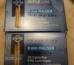 PPU 8mm mauser blue box 12 FMJ, 1SP 260 rounds. 