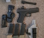 Glock 48, optic cut, Holosun 507k, shield arms magazines 