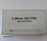 Winchester/Olin M855 5.56 NATO (62) FMJ Ammunition – 900-Rounds