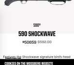 Mossberg shockwave 590 with crimson trace laser