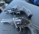 2 hammerless 38SW break open S&W and IverJohnson 