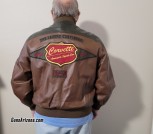 Leather Corvette Bomber Jacket