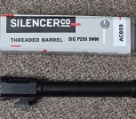 SilencerCo P226 Threaded Barrel 9mm - lightly used