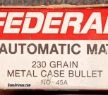 45 ACP Factory Ammo
